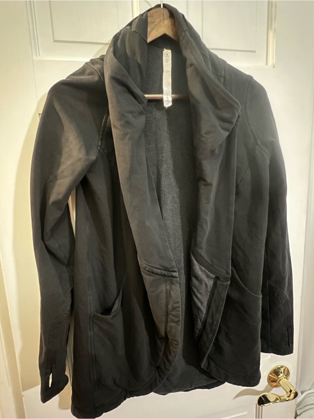 Lululemon black Open-Front Hooded Jacket for Women